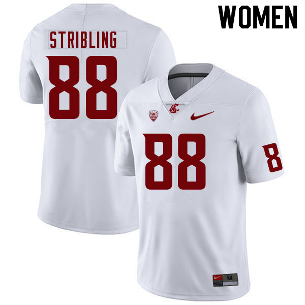 Women #88 De'Zhaun Stribling Washington State Cougars College Football Jerseys Sale-White - Click Image to Close